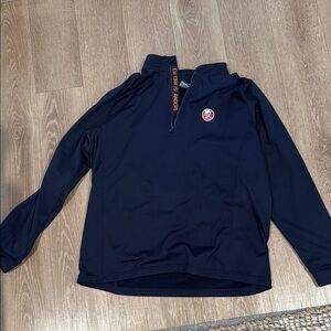 Navy Blue New York Islanders Quarter-Zip Pullover